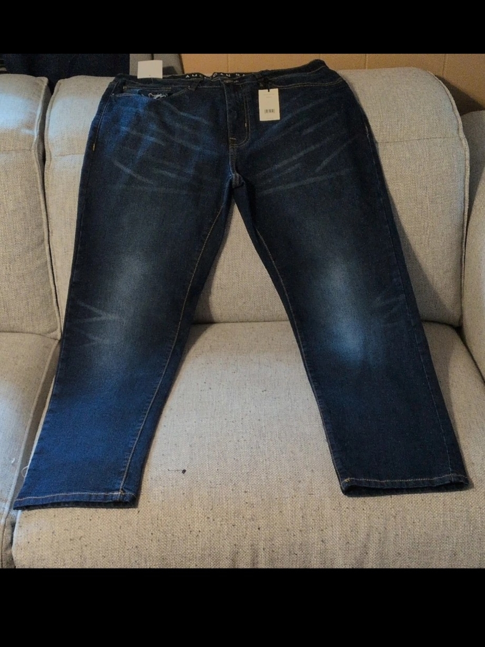 Relaxed Fit Men's Dark Blue Denim Jeans - Casual Everyday